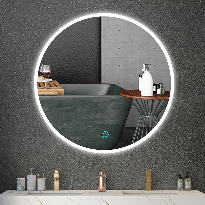 Quelles sont les fonctions et les caractéristiques du miroir de salle de bain LED rond avec une seule touche ?