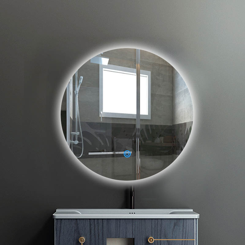 Miroir de salle de bain LED rond rétroéclairé