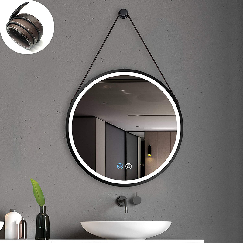 Miroir rond de salle de bains d'hôtel LED avec la ceinture