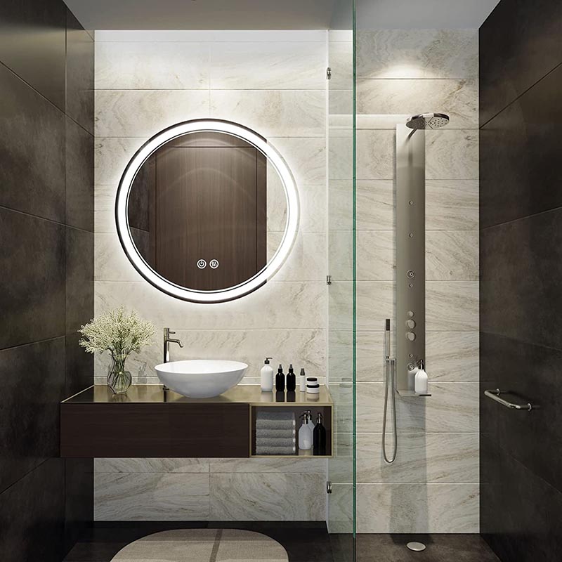 Miroir rond de salle de bains de LED pour la décoration d'hôtel